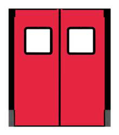 CHASE 3084R25RED SWINGING DOOR,7 X 2.5FT,RED,POLYETHYLENE