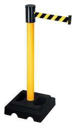 RETRACTA-BELT 322PYW-BYD BARRIER POST WITH BELT 40 IN H 15 FT L