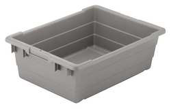 AKRO-MILLS 34305GREY CROSS-STACKING BIN 8-1/2IN.H GRAY