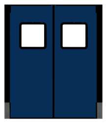 CHASE 3696R25NAV H1825 SWINGING DOOR 8 X 3 FT NAVY BLUE