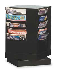 DURHAM MFG CO 409-08 MAGAZINE DISPLAY,20 COMPARTMENTS,BLACK