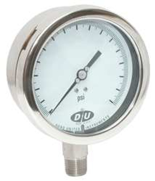 DURO BAG MFG CO 4207-2633-CERT D7959 COMPOUND GAUGE 30 HG TO 200 PSI 4-