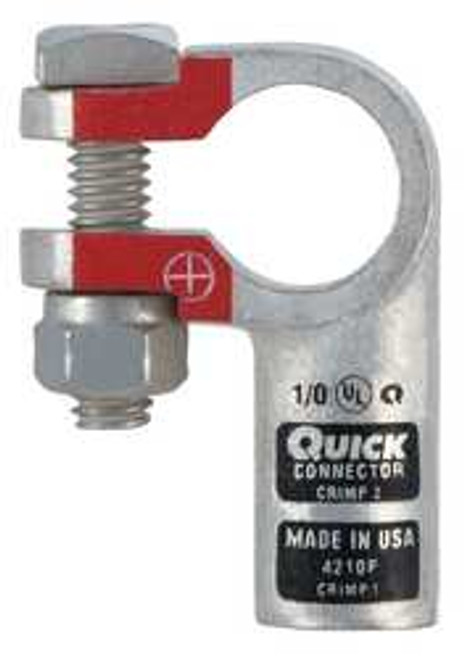 FUSION 4210P LEFT ELBOW TERMINAL 1/0 GA BLACK POS