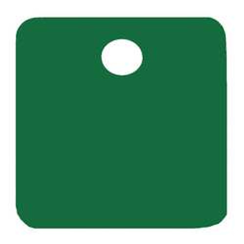 C.H. HANSON 43092 BLANK TAG,ALUMINUM,2IN H,2IN W,GREEN,PK5
