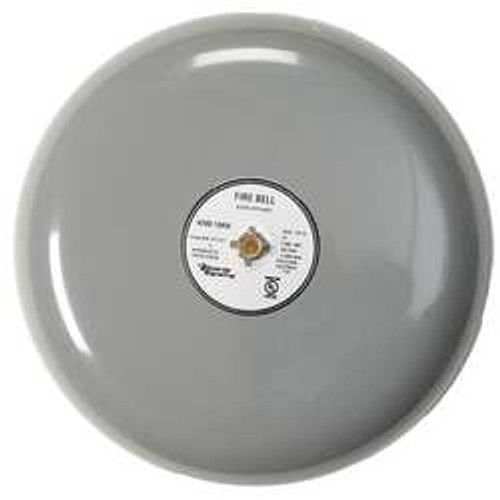 EDWARDS SIGNALING 439D-10AW FIRE BELL,GRAY,10 IN.,20 TO 24V