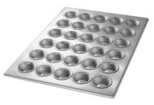 CHICAGO METALLIC 45195 PAN MUFFIN 7/8" MINI 30-ON ALUM STEEL