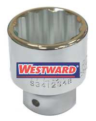 WESTWARD 45J212 SOCKET 3/4 IN DR 25MM 12 PT STD