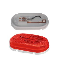 GROTE 46712 MARKER LAMP OVAL WITH REFLECTOR RED