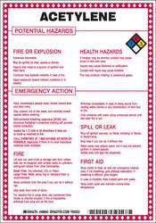 BRADY SPC ABSORBENTS 48842 CHEM SGN,10 X 7IN,BLK/RD/BLE/YLLW ON WHT