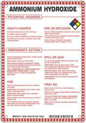 BRADY SPC ABSORBENTS 48845 CHEM SGN 10 X 7IN BLK/RD/BLE/YLLW ON WHT