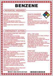 BRADY SPC ABSORBENTS 48848 CHEM SGN 10 X 7IN BLK/RD/BLE/YLLW ON WHT