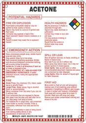 BRADY SPC ABSORBENTS 48876 CHEM SGN 10 X 7IN BLK/RD/BLE/YLLW ON WHT