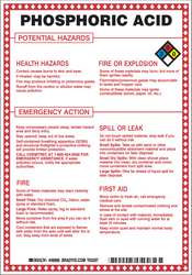 BRADY SPC ABSORBENTS 48886 CHEM SGN 10 X 7IN BLK/RD/BLE/YLLW ON WHT