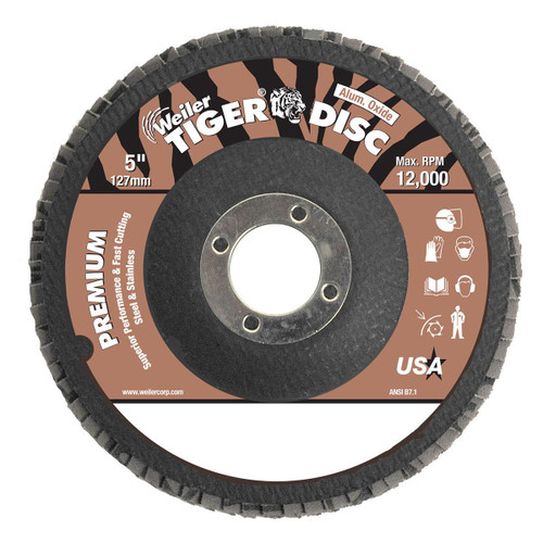 WEILER CORPORATION 50673 TIGER DISC 5" 40GRIT 7/8ARB