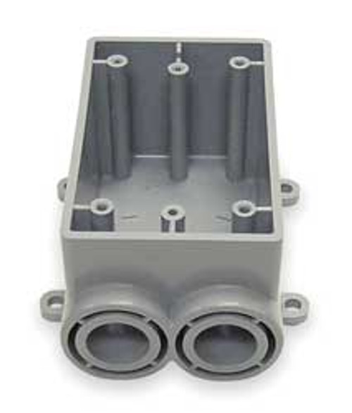 CANTEX 5133542 WEATHERPROOF BOX,2INLET,3/4 IN HUB,PVC