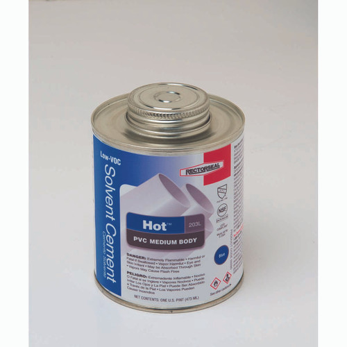 RECTORSEAL CORP 55990 CEMENT SLVNT PVC HOT203L LW PT RECTORSEAL CORP 55990 CEMENT SLVNT PVC HOT203L LW PT
