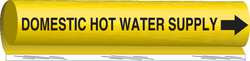 BRADY SPC ABSORBENTS 5677-I PIPE MARKER DOMESTIC HOT WATER SUPPLY
