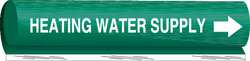 BRADY SPC ABSORBENTS 5826-I PIPE MARKER HEATING WATER SUPPLY