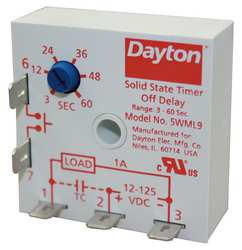 DAYTON 5WML9 ENCAPSULATED TIMER RELAY 60SEC 5 PIN 1NO