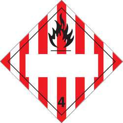 BRADY SPC ABSORBENTS 60380 DOT CONTAINER PLACARD 10-3/4 LABEL W