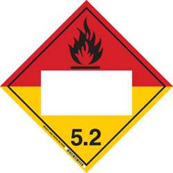 BRADY SPC ABSORBENTS 60384 DOT CONTAINER PLACARD,10-3/4" LABEL W