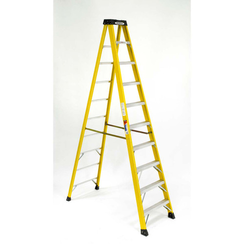 WERNER CO 6110 10FT TYPE IA FIBERGLASSSTEP LADDER 6110 WERNER CO 6110 10FT TYPE IA FIBERGLASSSTEP LADDER 6110