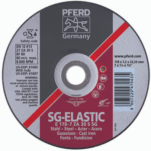 PFERD 61607 GRINDING WHEEL T27 7 X1/4 