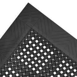 NOTRAX 620S4296BL DRAINAGE MAT,BLACK,3 FT. 6"X8 FT.