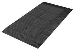 NOTRAX 621S3060BL ANTIFATIGUE RUNNER,BLACK,2FT. 6" X 5FT.