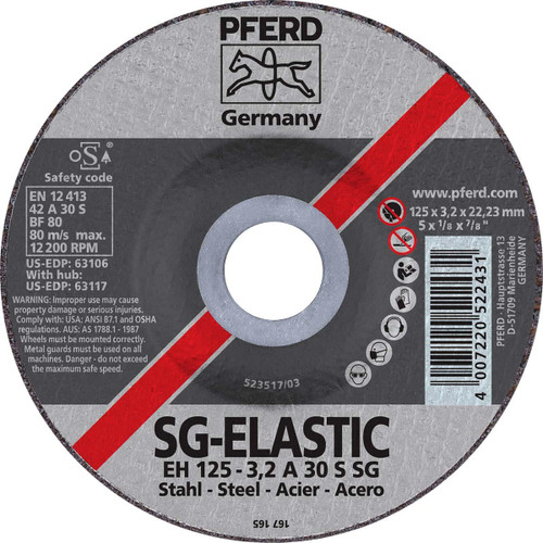 PFERD 63106 CUT-OFF WHEEL,5" X1/8" PFERD 63106 CUT-OFF WHEEL,5" X1/8"