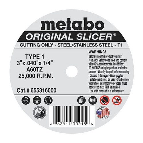 METABO 655316000 T1 3 X 040 X 1/4 A60TZ