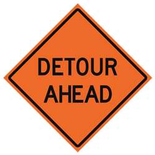 USA-SIGN 669-C/36-DGFO-DA G7234 TRAFFIC SIGN DETOUR AHEAD H 36 IN.