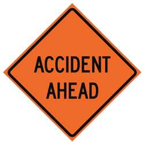 USA-SIGN 669-C/36-EMO-AA G7231 36IN ACCIDENT AHEAD MESH