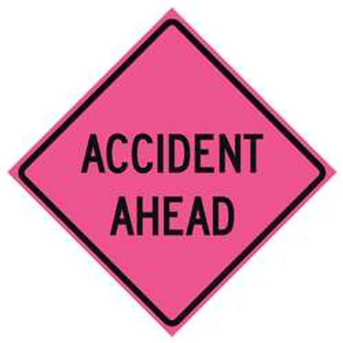 USA-SIGN 669-C/36-SBFP-AA TRAFFIC SIGN ACCIDENT AHEAD H 36 IN. USA-SIGN 669-C/36-SBFP-AA TRAFFIC SIGN ACCIDENT AHEAD H 36 IN.