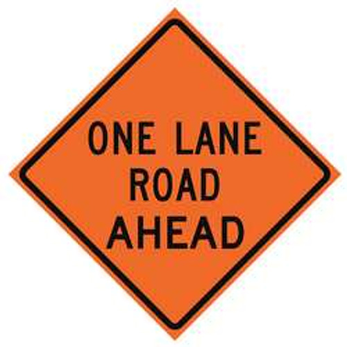 USA-SIGN 669-C/48-DGFO-OR G7242 48IN ONE LANE ROAD AHEAD DIAMOND G