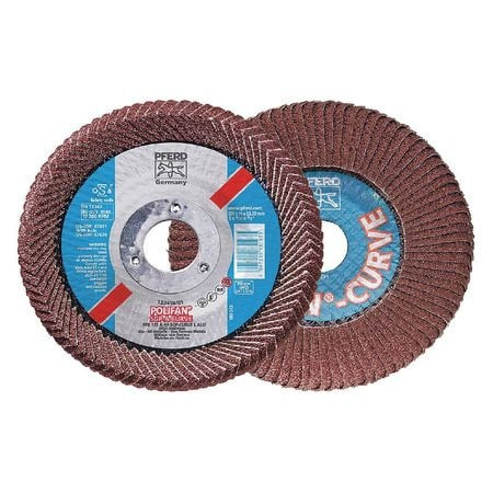 PFERD 67646 4.5" X 7/8" POLIFAN CURVE FLAP DISC 40GT