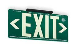 JESSUP MANUFACTURING 7080-B D6993 EXIT SIGN 8-5/8 X 15-7/8IN WHT/GRN