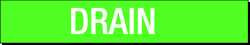 BRADY SPC ABSORBENTS 7090-1 D3516 PIPE MARKER DRAIN GRN 2-1/2 TO 7-7