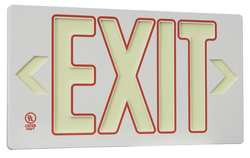 JESSUP MANUFACTURING 7130-B D6995 EXIT SIGN 8-3/4 X 15-3/8IN GRN AND