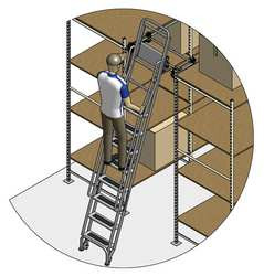 COTTERMAN 7411A5-S C1 P3 KIT STATIONARY DUAL TRACK LADDER 135TO145 IN