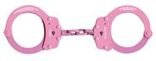 PEERLESS 750B-21CH33 HANDCUFFS CHAIN LINK PINK STEEL 10 OZ