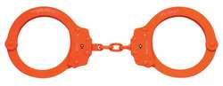 PEERLESS 752C-21CH36 HANDCUFFS OVERSIZE ORG STEEL 14 OZ 2 KEY