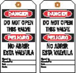BRADY SPC ABSORBENTS 86578 DANGER TAG 7 X 4 IN BK AND R/WHT PK10