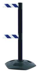 TENSABARRIER 886T2-33-MAX-NO-D1X-C BARRIER POST W/ BELT BLUE/WHITE STRIPED