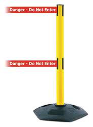 TENSABARRIER 886T2-35-MAX-NO-RIX-C BARRIER POST WITH BELT 38 IN H 13 FT L