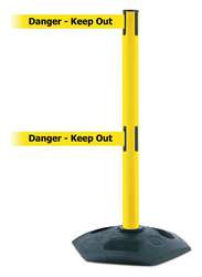 TENSABARRIER 886T2-35-STD-NO-YDX-C BARRIER POST WITH BELT YELLOW