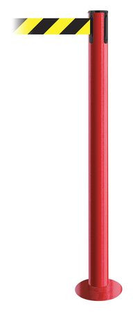 TENSABARRIER 889F-21-21-MAX-NO-D4X-C FIXED BARRIER POST WITH BELT RED
