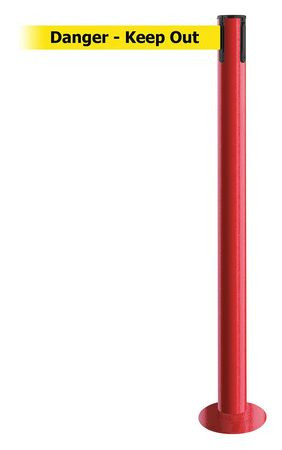 TENSABARRIER 889F-21-21-STD-NO-YDX-C FIXED BARRIER POST WITH BELT 7-1/2 FT L