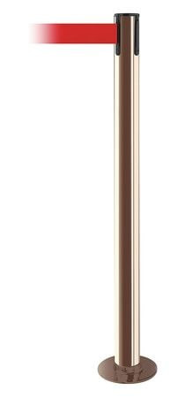 TENSABARRIER 889F-2P-2P-STD-NO-R5X-C FIXED BARRIER POST WITH BELT RED