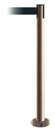 TENSABARRIER 889F-2S-2S-MAX-NO-G7X-C FIXED BARRIER POST WITH BELT SATIN BRASS